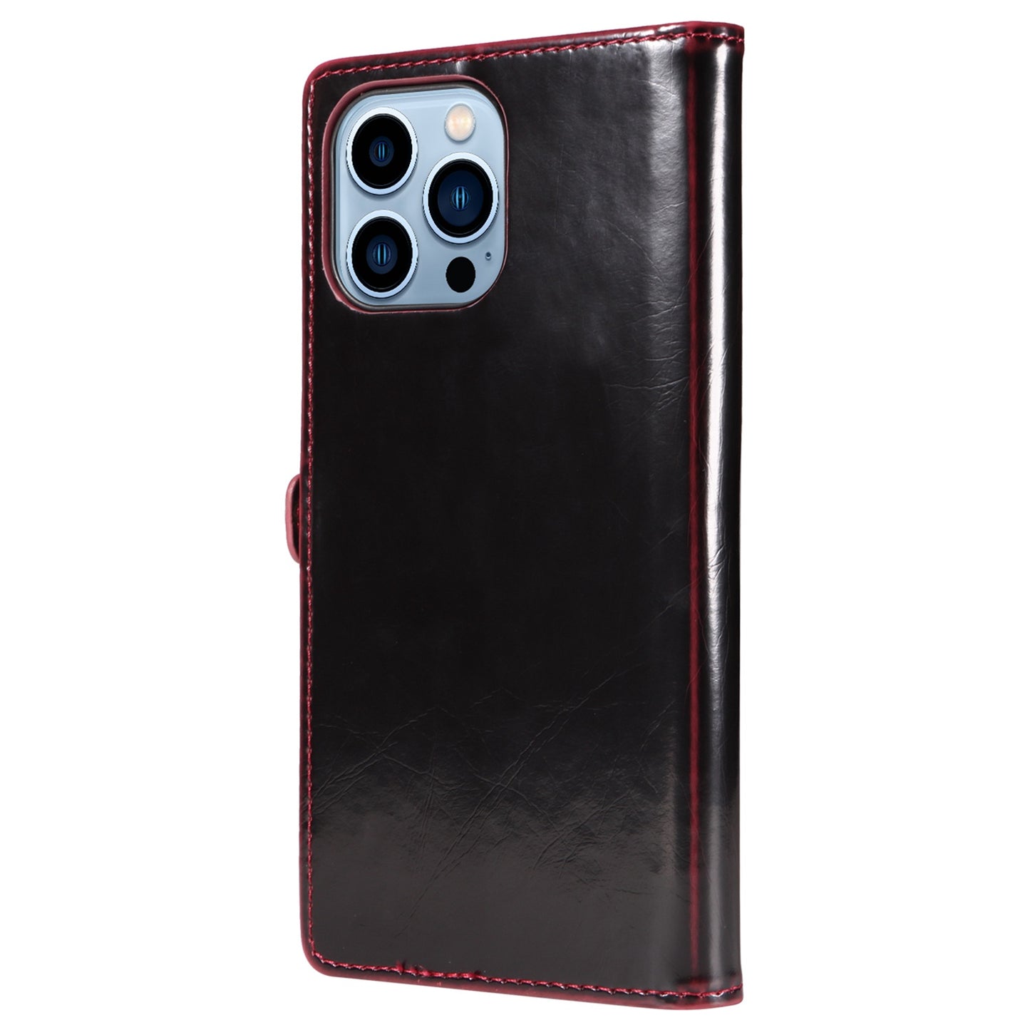 GQ.UTROBE 010 Series Phone Cover for iPhone 13 Pro 6.1 inch Fully Wrapped RFID Blocking PU Leather Cell Phone Wallet Case with Viewing Stand