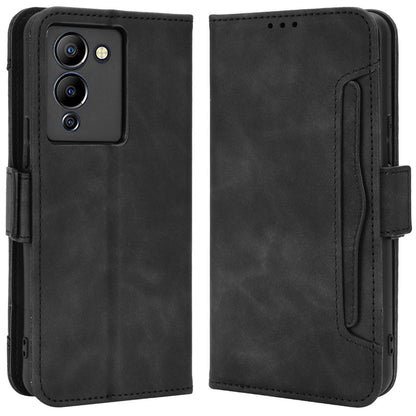 For Infinix Note 12 G96 4G / Note 12 Turbo Anti-scratch PU Leather Flip Wallet Case Multiple Card Slots Stand Magnetic Shockproof Mobile Phone Cover