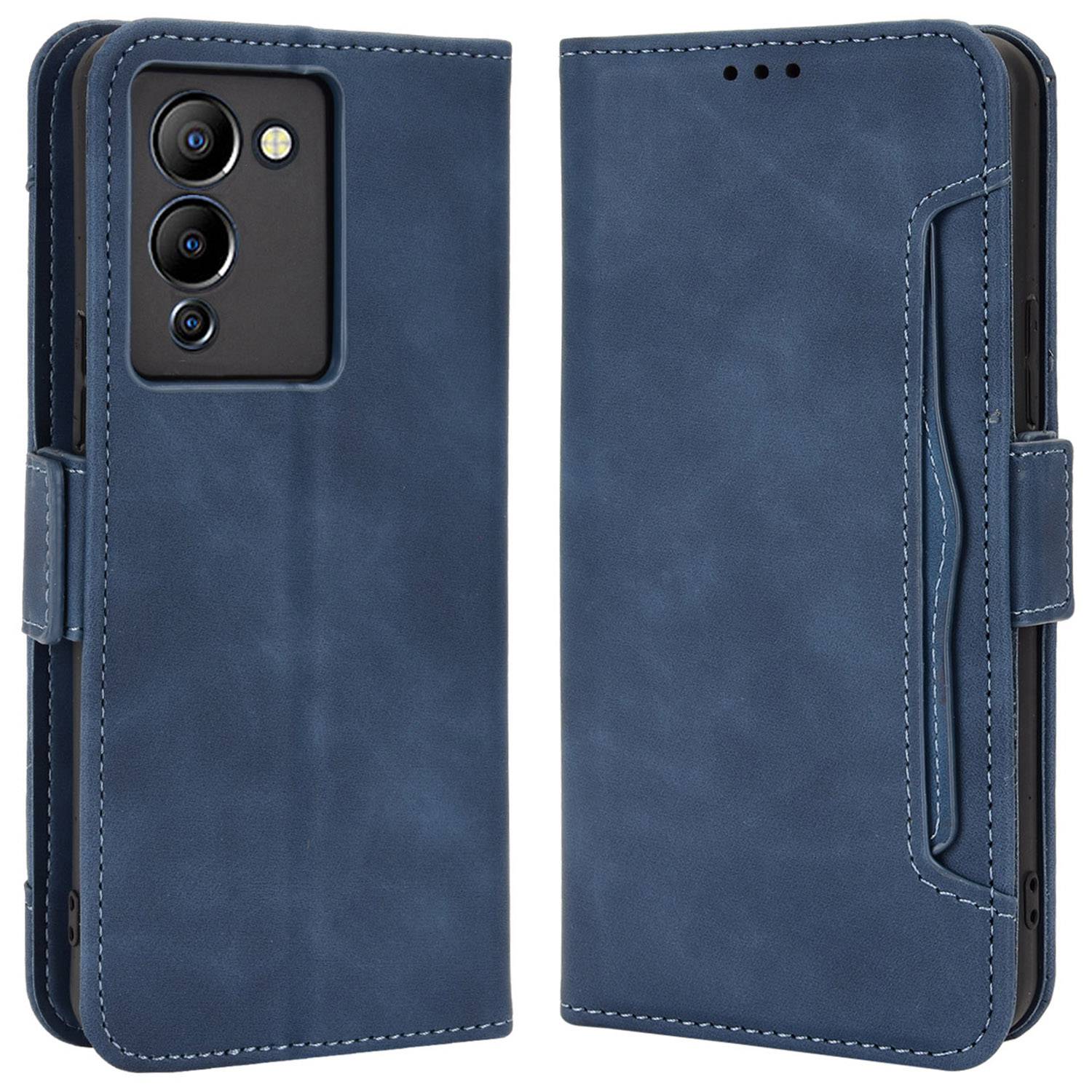 For Infinix Note 12 G96 4G / Note 12 Turbo Anti-scratch PU Leather Flip Wallet Case Multiple Card Slots Stand Magnetic Shockproof Mobile Phone Cover