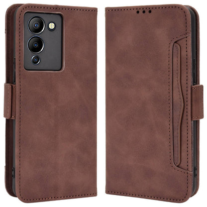 For Infinix Note 12 G96 4G / Note 12 Turbo Anti-scratch PU Leather Flip Wallet Case Multiple Card Slots Stand Magnetic Shockproof Mobile Phone Cover