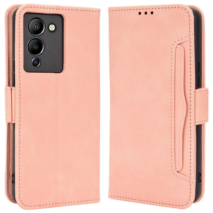 For Infinix Note 12 G96 4G / Note 12 Turbo Anti-scratch PU Leather Flip Wallet Case Multiple Card Slots Stand Magnetic Shockproof Mobile Phone Cover