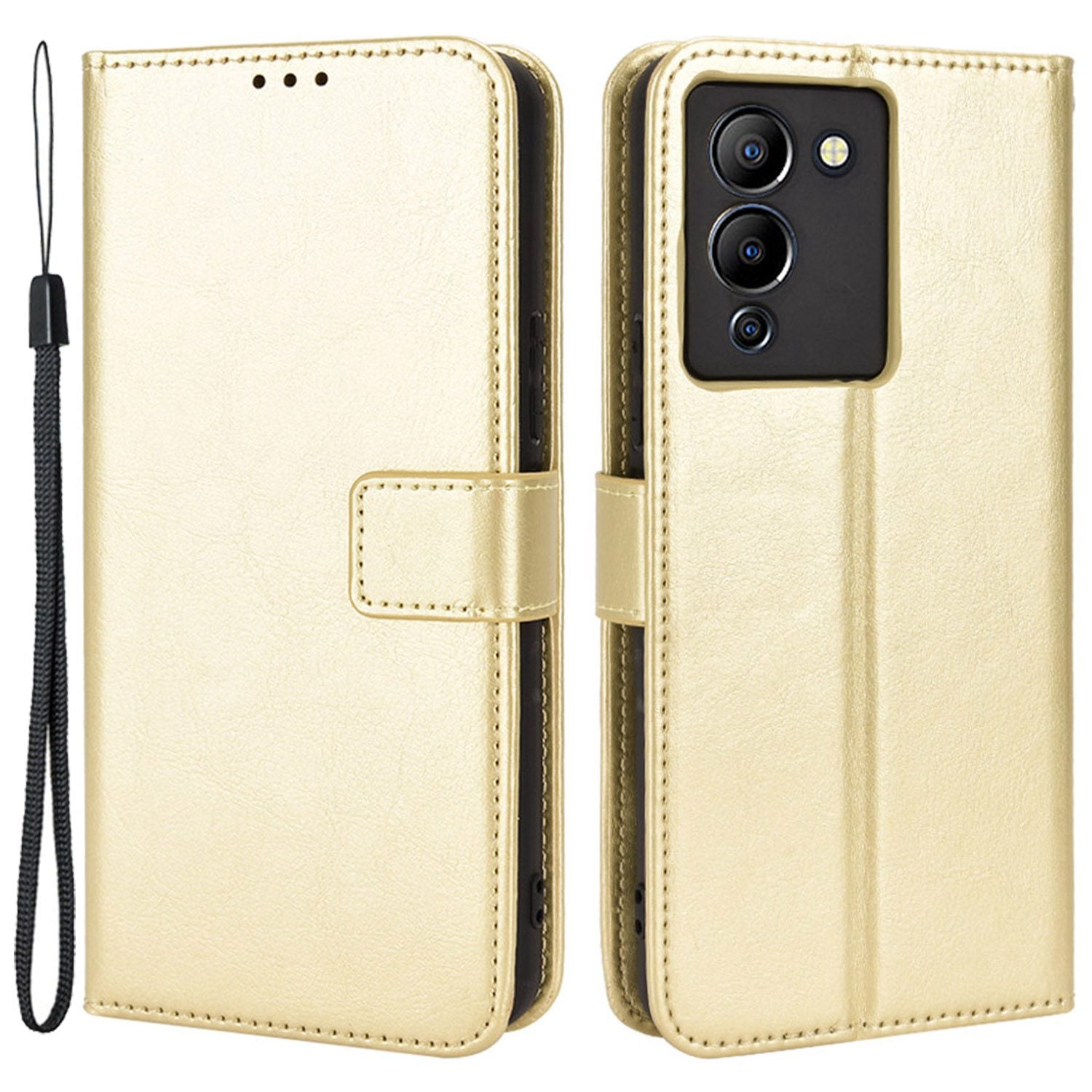 For Infinix Note 12 G96 4G / Note 12 Turbo Drop-proof Phone Wallet Case Full Protection Anti-scratch Crazy Horse Texture PU Leather Cover