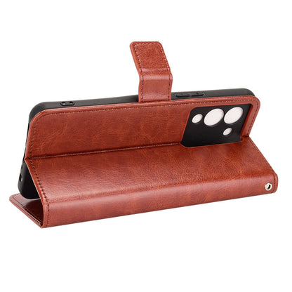 For Infinix Note 12 G96 4G / Note 12 Turbo Drop-proof Phone Wallet Case Full Protection Anti-scratch Crazy Horse Texture PU Leather Cover
