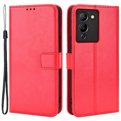 For Infinix Note 12 G96 4G / Note 12 Turbo Drop-proof Phone Wallet Case Full Protection Anti-scratch Crazy Horse Texture PU Leather Cover