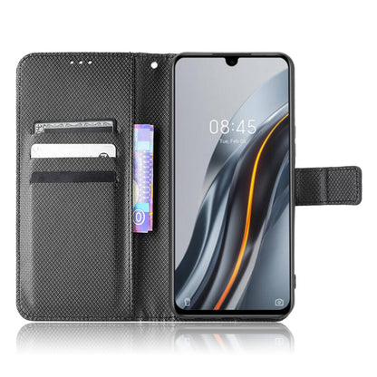 For Infinix Note 12 G96 4G/Note 12 Turbo Drop-proof Phone Flip Wallet Case Anti-wear Diamond Texture PU Leather Cover Stand Card Holder with Wrist Strap