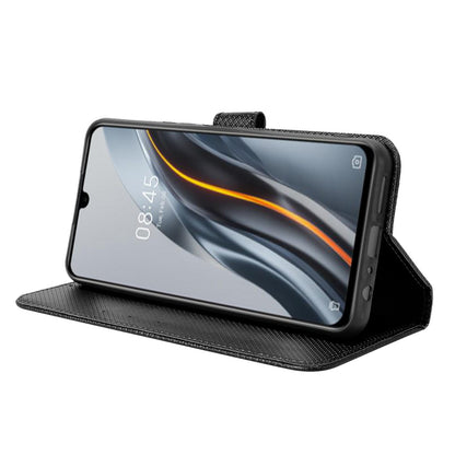 For Infinix Note 12 G96 4G/Note 12 Turbo Drop-proof Phone Flip Wallet Case Anti-wear Diamond Texture PU Leather Cover Stand Card Holder with Wrist Strap