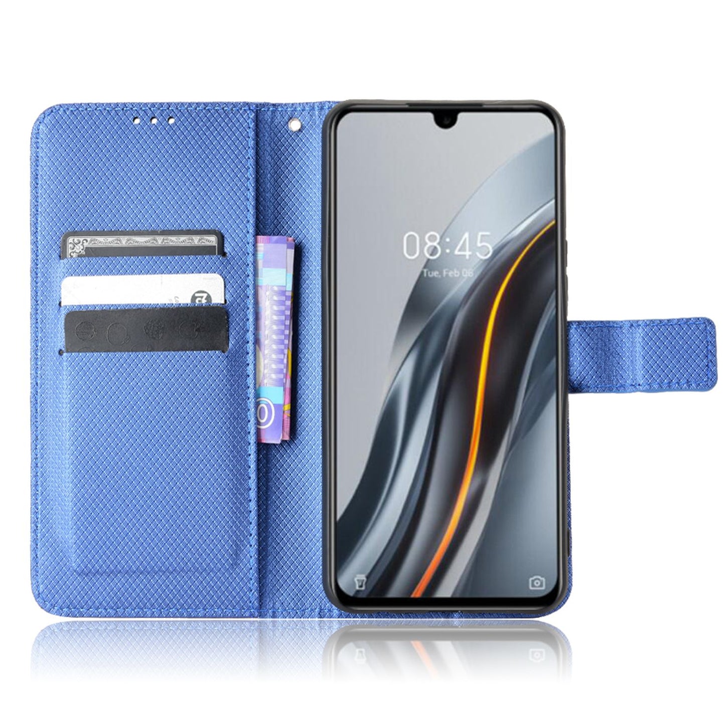 For Infinix Note 12 G96 4G/Note 12 Turbo Drop-proof Phone Flip Wallet Case Anti-wear Diamond Texture PU Leather Cover Stand Card Holder with Wrist Strap