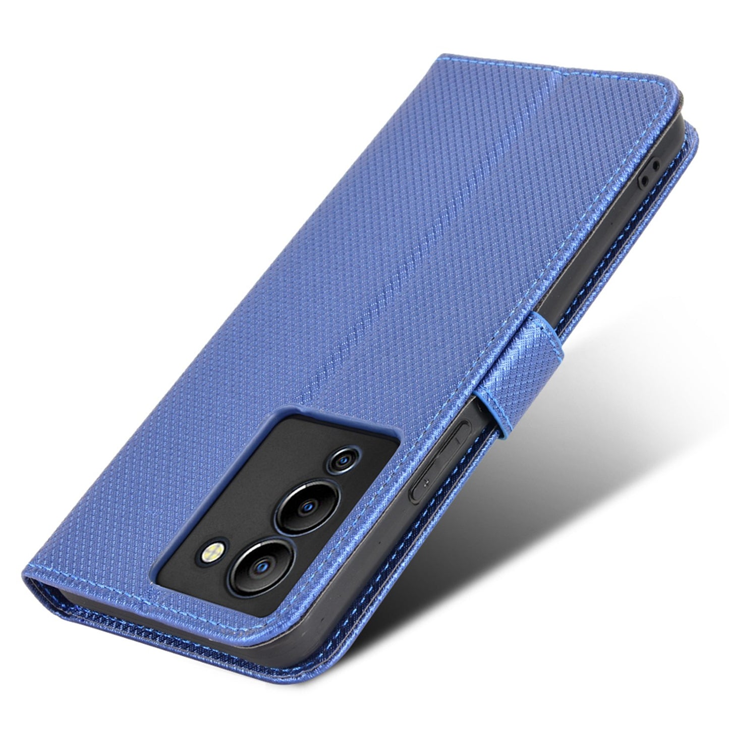 For Infinix Note 12 G96 4G/Note 12 Turbo Drop-proof Phone Flip Wallet Case Anti-wear Diamond Texture PU Leather Cover Stand Card Holder with Wrist Strap