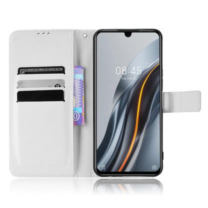 For Infinix Note 12 G96 4G/Note 12 Turbo Drop-proof Phone Flip Wallet Case Anti-wear Diamond Texture PU Leather Cover Stand Card Holder with Wrist Strap