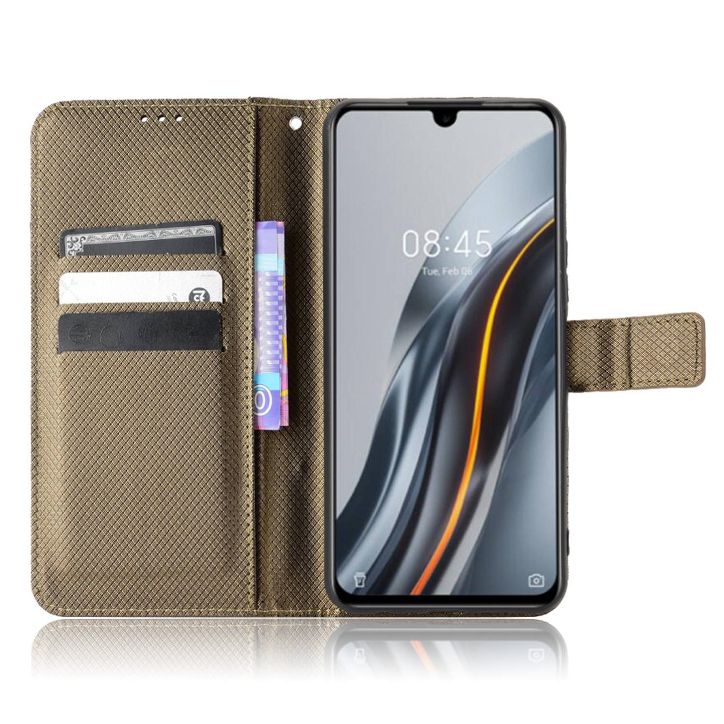 For Infinix Note 12 G96 4G/Note 12 Turbo Drop-proof Phone Flip Wallet Case Anti-wear Diamond Texture PU Leather Cover Stand Card Holder with Wrist Strap