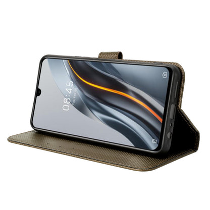 For Infinix Note 12 G96 4G/Note 12 Turbo Drop-proof Phone Flip Wallet Case Anti-wear Diamond Texture PU Leather Cover Stand Card Holder with Wrist Strap