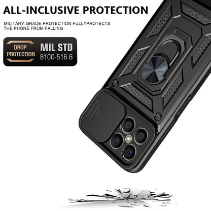 For Honor X8 Bump Proof Cell Phone Shell Kickstand PC + TPU Hybrid Cover Slide Camera Protection Phone Case