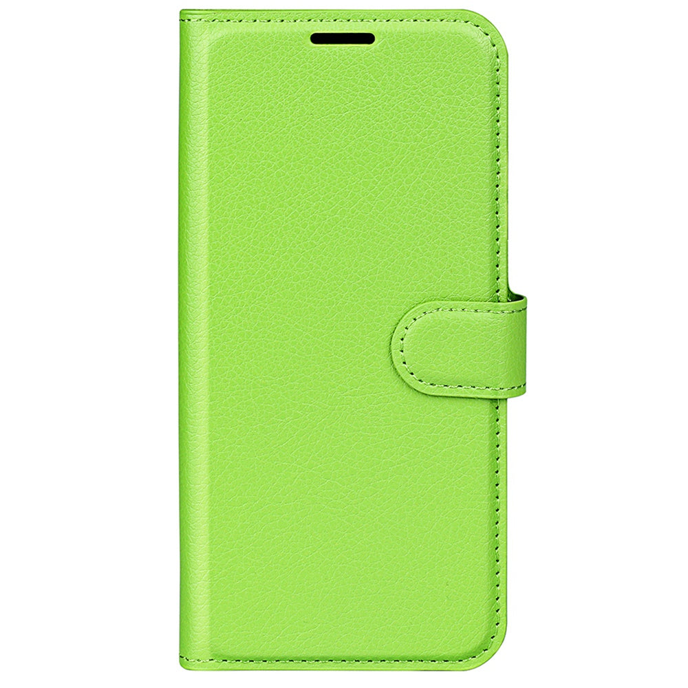 For Wiko T50 4G Litchi Texture Magnetic Clasp PU Leather Stand Phone Case Anti-scratch Wallet Protective Cover