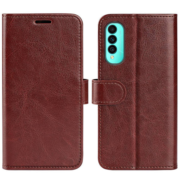 For Wiko T50 4G PU Leather Crazy Horse Texture Protective Cover, Book Style Wallet Stand Magnetic Clasp Phone Case