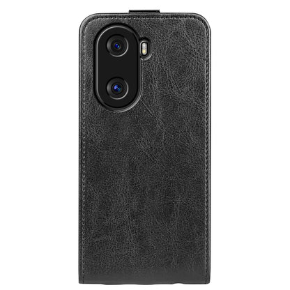 For Honor X40i 5G Full Protection Vertical Flip Crazy Horse Texture PU Leather Cover Card Holder Anti-scratch Phone Case