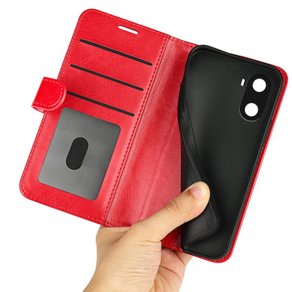 For Honor X40i 5G Shockproof Crazy Horse Texture Folio Flip Phone Case PU Leather Wallet Stand Protective Cover