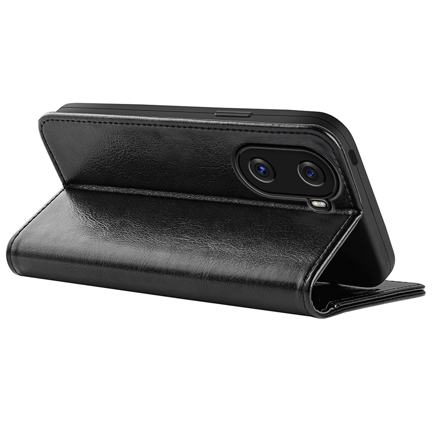 For Honor X40i 5G Shockproof Crazy Horse Texture Folio Flip Phone Case PU Leather Wallet Stand Protective Cover