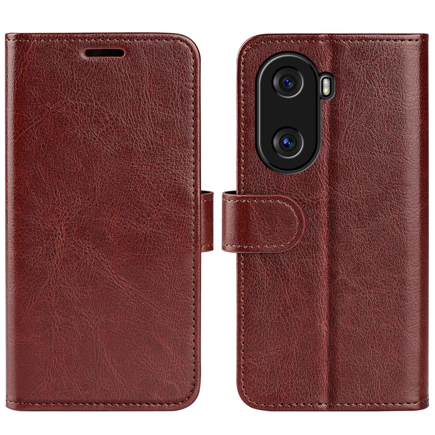For Honor X40i 5G Shockproof Crazy Horse Texture Folio Flip Phone Case PU Leather Wallet Stand Protective Cover