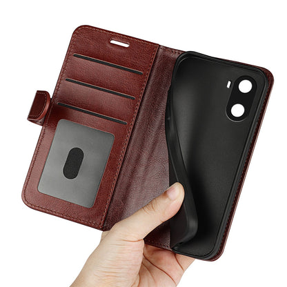 For Honor X40i 5G Shockproof Crazy Horse Texture Folio Flip Phone Case PU Leather Wallet Stand Protective Cover