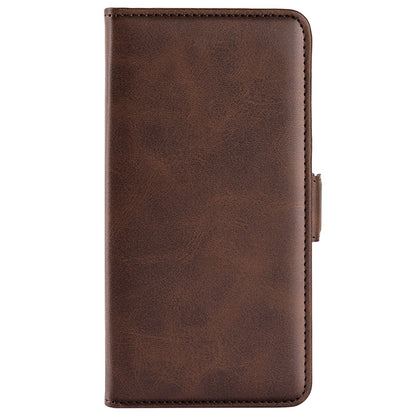 For Honor X40i 5G Shockproof Double Magnetic Clasp Phone Cover Anti-drop Textured PU Leather TPU Case with Wallet Stand