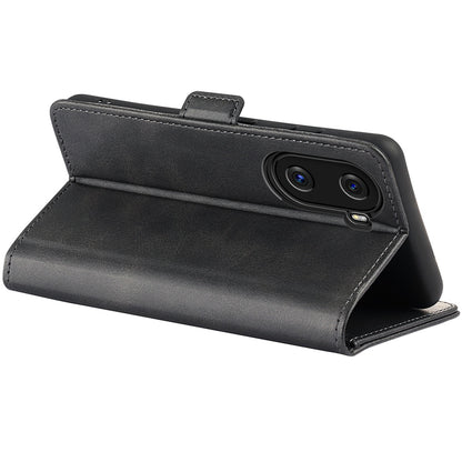 For Honor X40i 5G Shockproof Double Magnetic Clasp Phone Cover Anti-drop Textured PU Leather TPU Case with Wallet Stand
