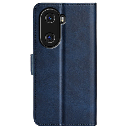 For Honor X40i 5G Shockproof Double Magnetic Clasp Phone Cover Anti-drop Textured PU Leather TPU Case with Wallet Stand