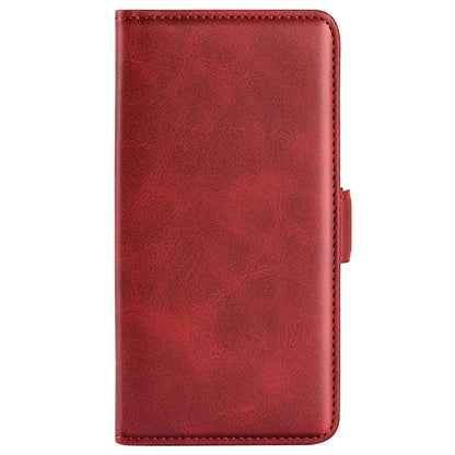 For Honor X40i 5G Shockproof Double Magnetic Clasp Phone Cover Anti-drop Textured PU Leather TPU Case with Wallet Stand