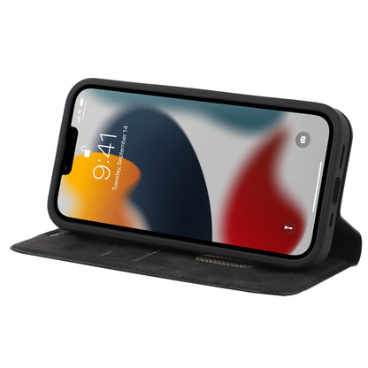 For iPhone 13 Pro 6.1 inch RFID Blocking Phone Cover PU Leather Card Holder Stand Case Compatible with MagSafe Charging
