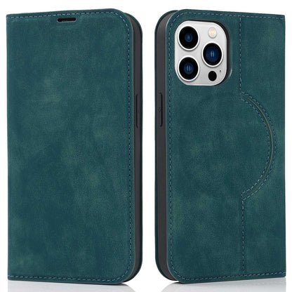 For iPhone 13 Pro 6.1 inch RFID Blocking Phone Cover PU Leather Card Holder Stand Case Compatible with MagSafe Charging