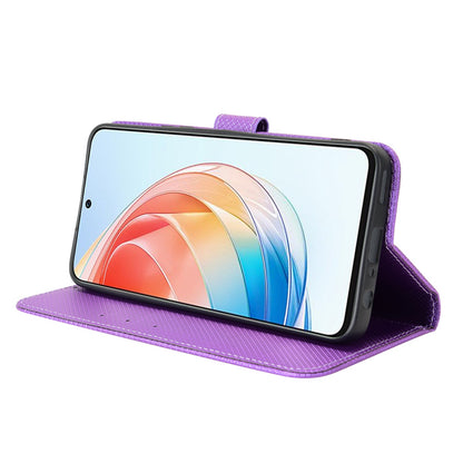 For Honor X40i 5G Drop-proof Phone Flip Wallet Case Well-protected Diamond Texture PU Leather Cover Stand Card Holder with Wrist Strap
