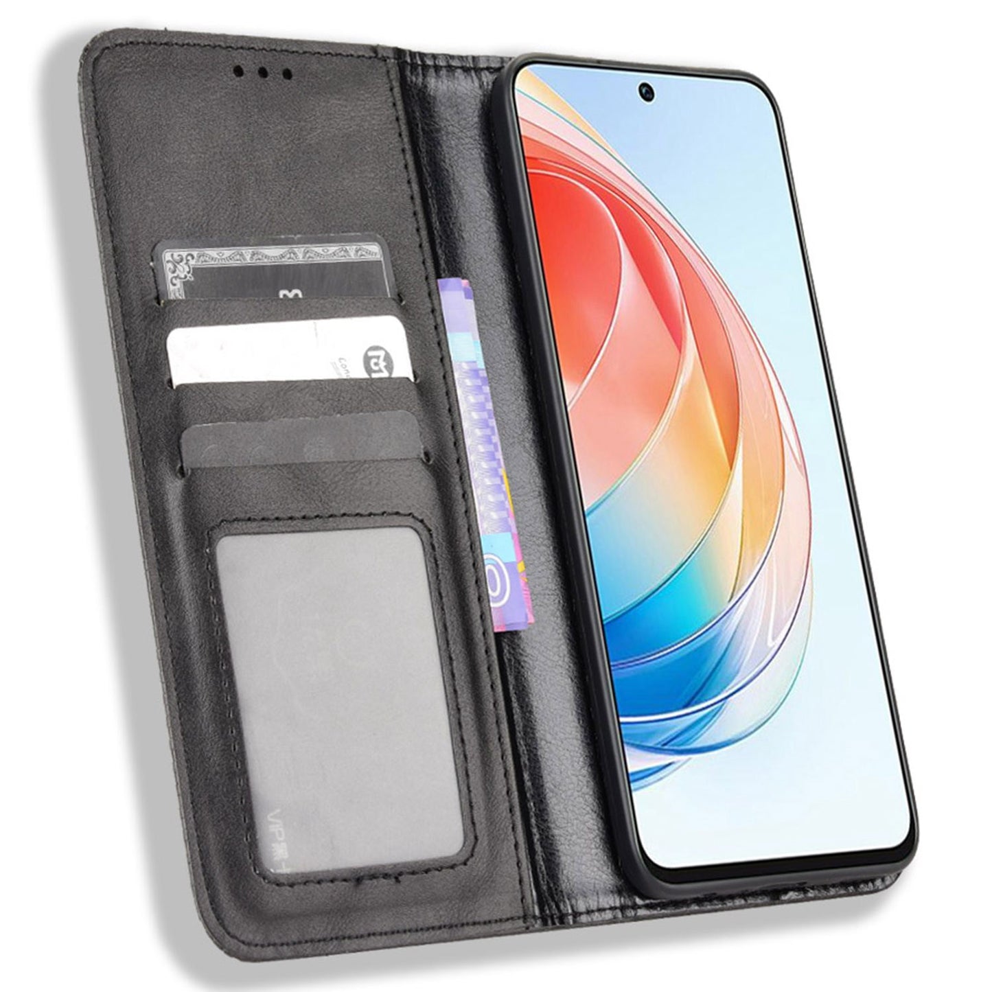 For Honor X40i 5G Auto Closing Magnetic Folio Flip Retro PU Leather Wallet Case Stand Function Phone Shell Cover