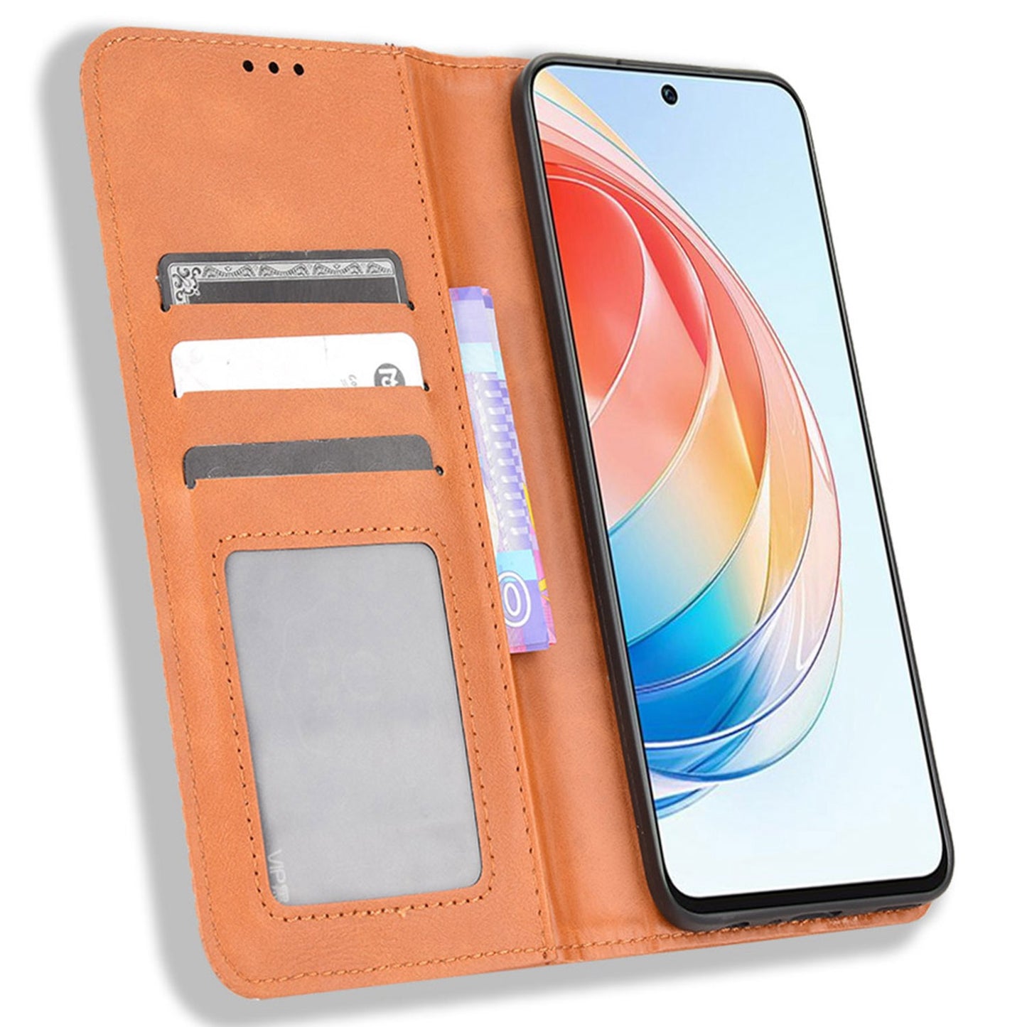 For Honor X40i 5G Auto Closing Magnetic Folio Flip Retro PU Leather Wallet Case Stand Function Phone Shell Cover