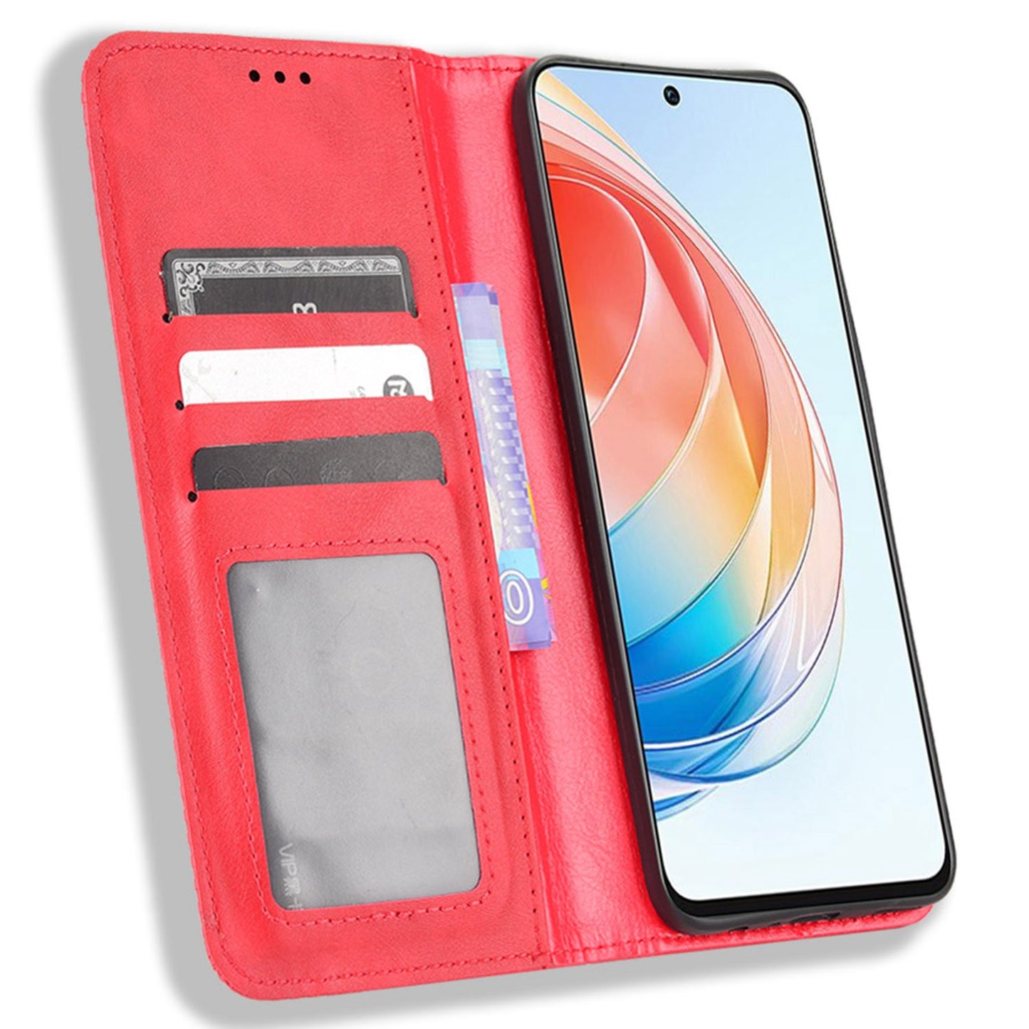 For Honor X40i 5G Auto Closing Magnetic Folio Flip Retro PU Leather Wallet Case Stand Function Phone Shell Cover