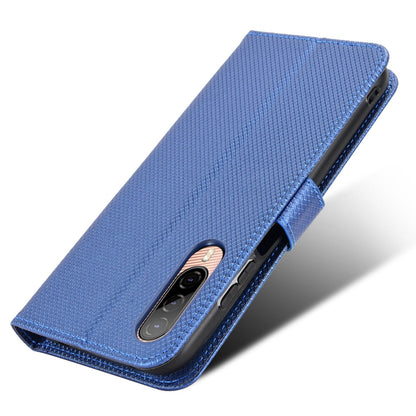 For HTC Desire 22 Pro 5G Drop-proof Phone Flip Wallet Case Non-slip Grip Diamond Texture PU Leather Cover Stand Card Holder with Wrist Strap