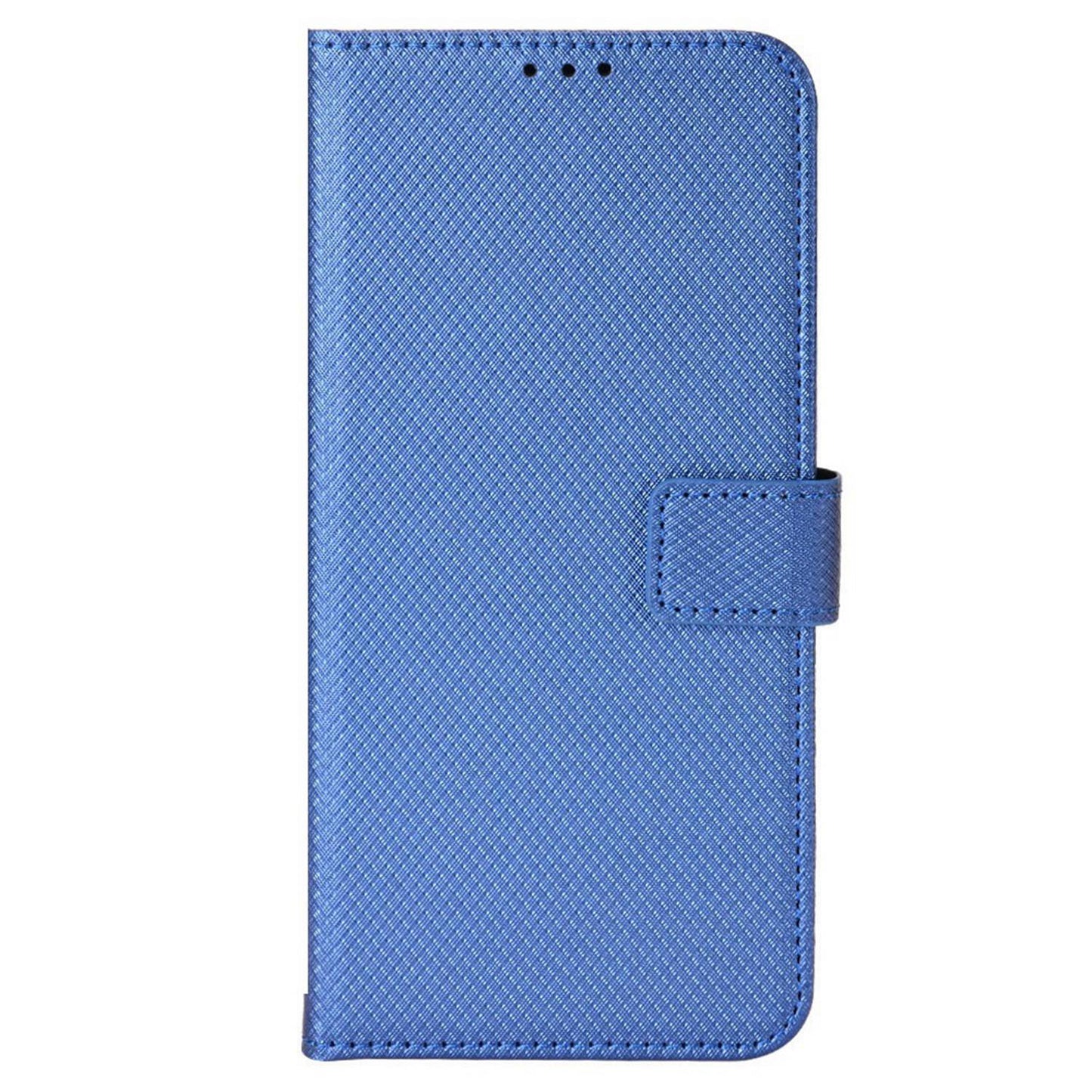 For HTC Desire 22 Pro 5G Drop-proof Phone Flip Wallet Case Non-slip Grip Diamond Texture PU Leather Cover Stand Card Holder with Wrist Strap