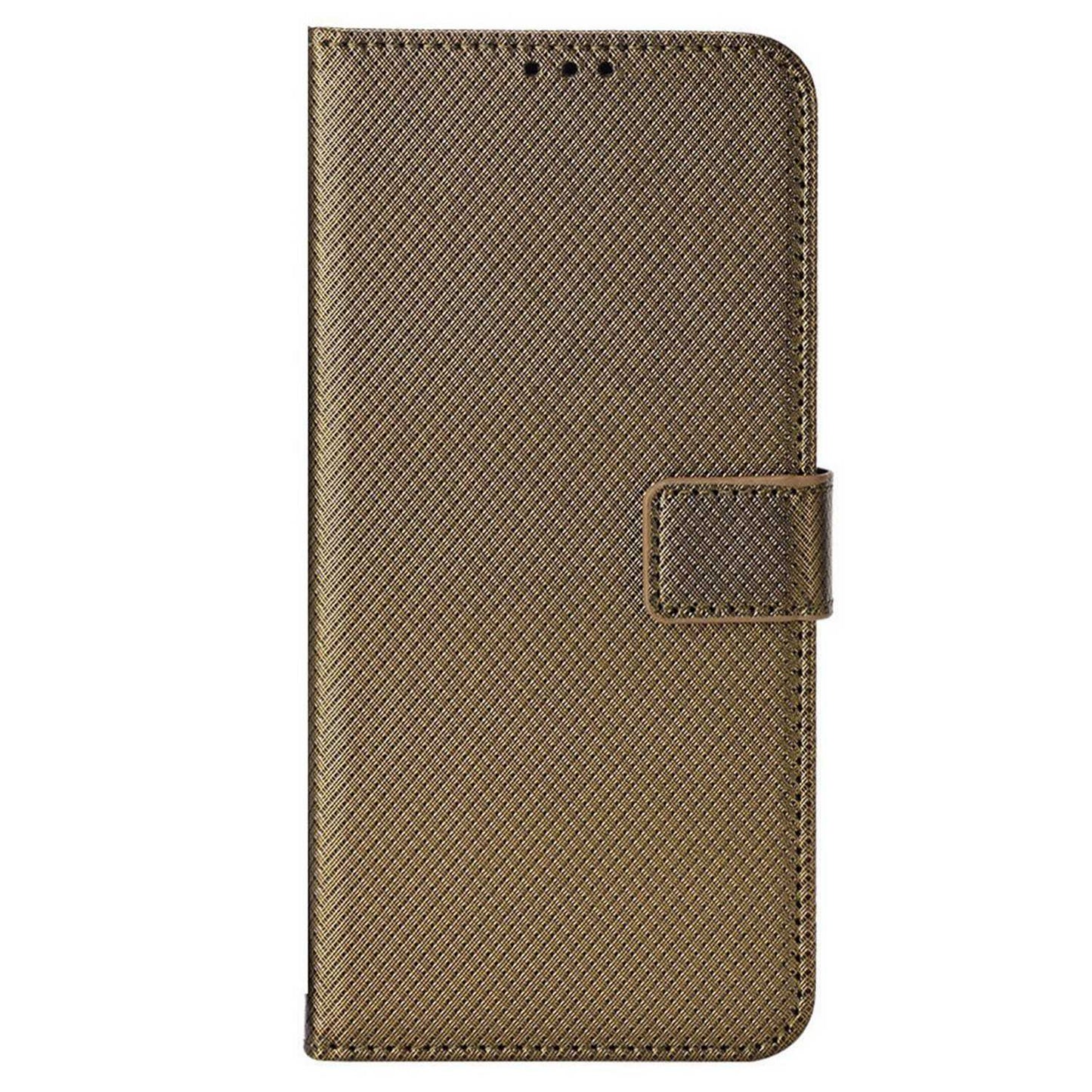 For HTC Desire 22 Pro 5G Drop-proof Phone Flip Wallet Case Non-slip Grip Diamond Texture PU Leather Cover Stand Card Holder with Wrist Strap