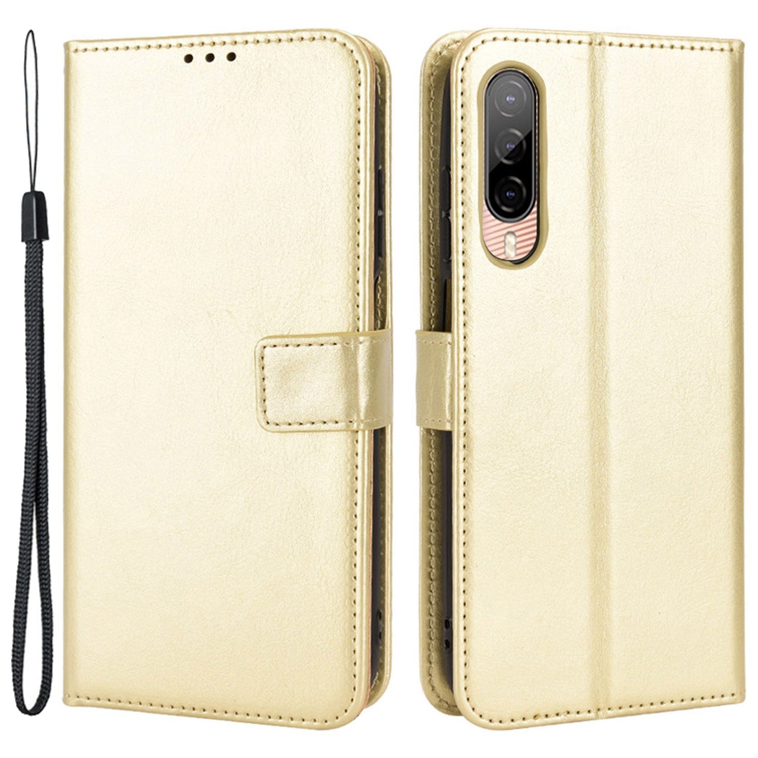 For HTC Desire 22 Pro 5G Cell Phone Wallet Case Crazy Horse Texture PU Leather+TPU Stand Cover Protective Shell