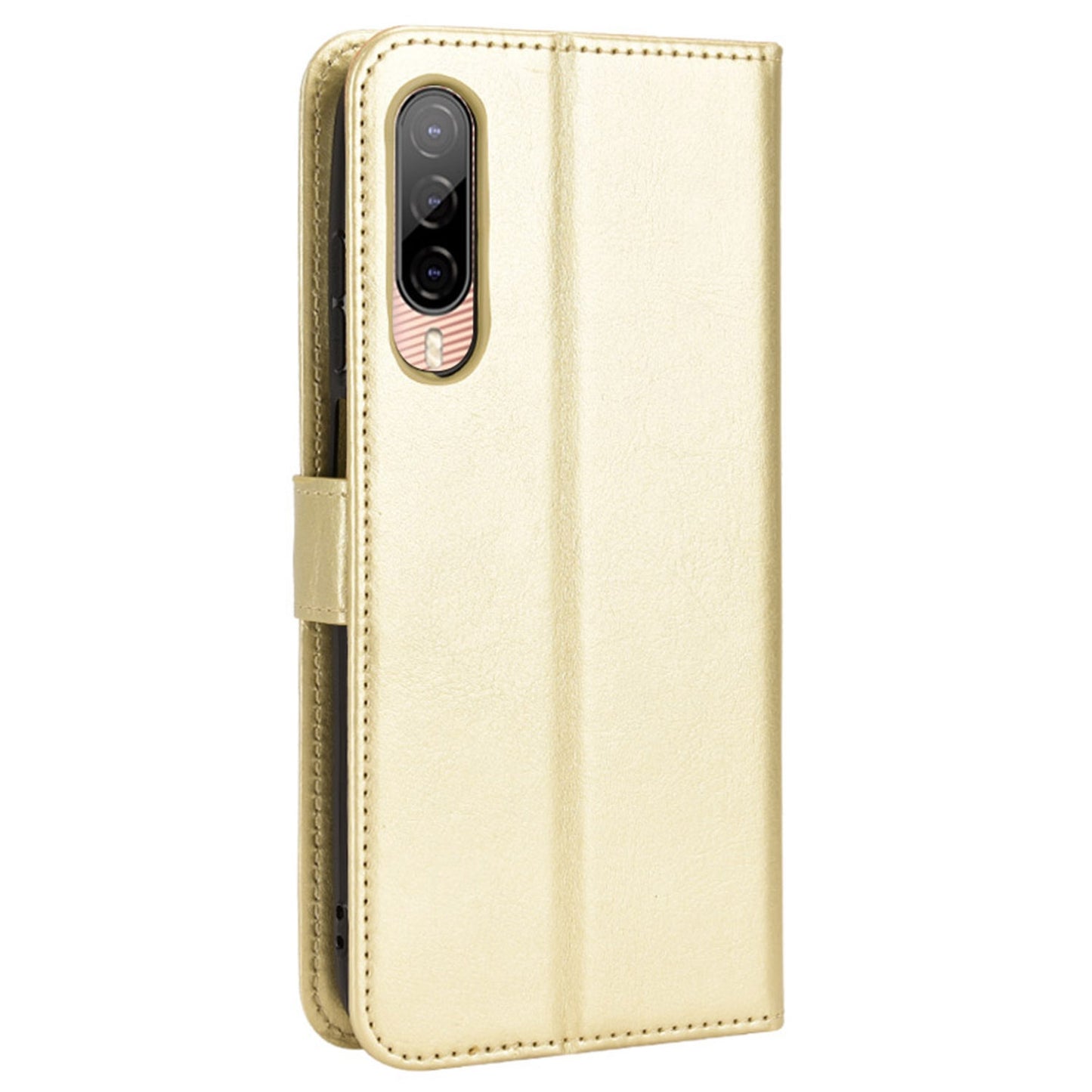For HTC Desire 22 Pro 5G Cell Phone Wallet Case Crazy Horse Texture PU Leather+TPU Stand Cover Protective Shell