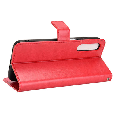 For HTC Desire 22 Pro 5G Cell Phone Wallet Case Crazy Horse Texture PU Leather+TPU Stand Cover Protective Shell