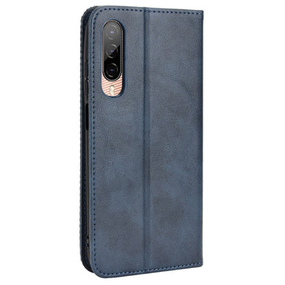 For HTC Desire 22 Pro 5G Auto Closing Magnetic Retro PU Leather Wallet Design Case Stand Function Phone Shell Cover