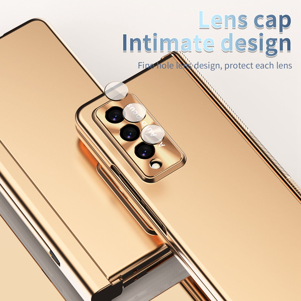 For Samsung Galaxy Z Fold3 5G Hinge + Stylus Pen Design Electroplating Hard PC Lens Protection Phone Case with Tempered Glass Screen Protector
