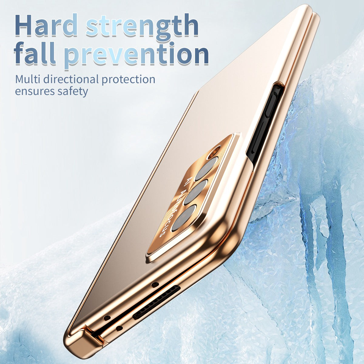 For Samsung Galaxy Z Fold3 5G Hinge + Stylus Pen Design Electroplating Hard PC Lens Protection Phone Case with Tempered Glass Screen Protector