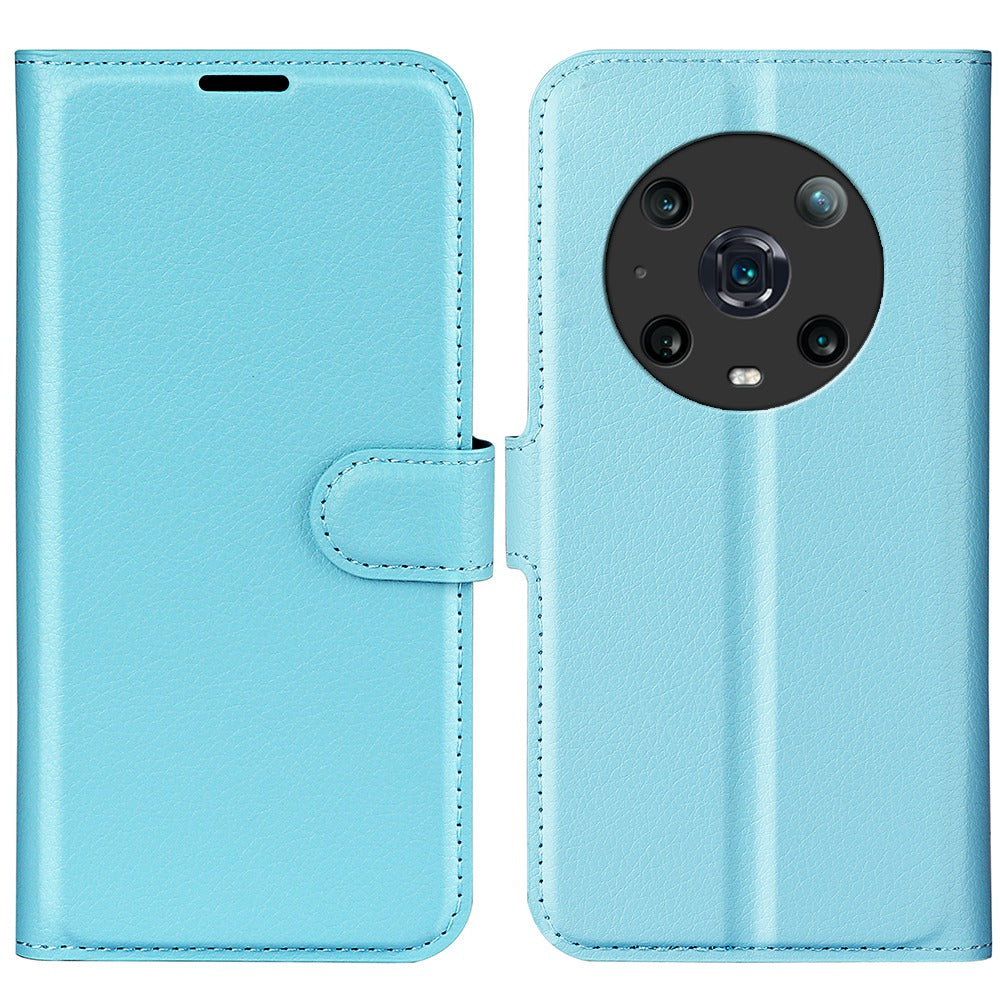 For Honor Magic4 Pro 5G Shockproof Litchi Texture Folio Flip Phone Case Anti-scratch PU Leather Wallet Stand Cover
