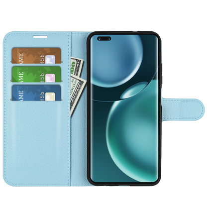 For Honor Magic4 Pro 5G Shockproof Litchi Texture Folio Flip Phone Case Anti-scratch PU Leather Wallet Stand Cover