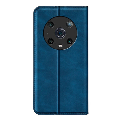 For Honor Magic4 Pro 5G Skin-touch Feeling PU Leather Magnetic Auto-absorbed Phone Case Cover with Stand Wallet