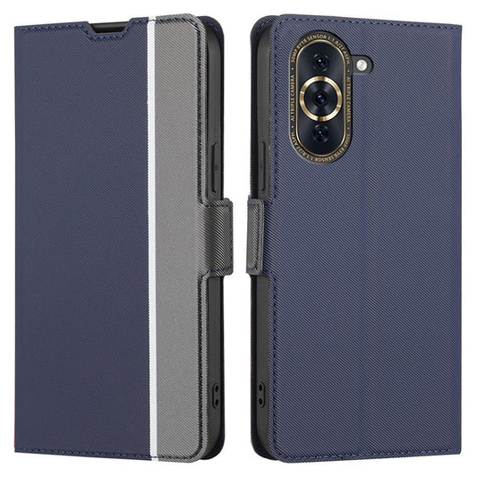 For Huawei nova 10 Pro 4G Ultra-thin Anti-fall Twill Texture Phone Flip Case Full Protection PU Leather+TPU Cellphone Cover Stand Card Holder