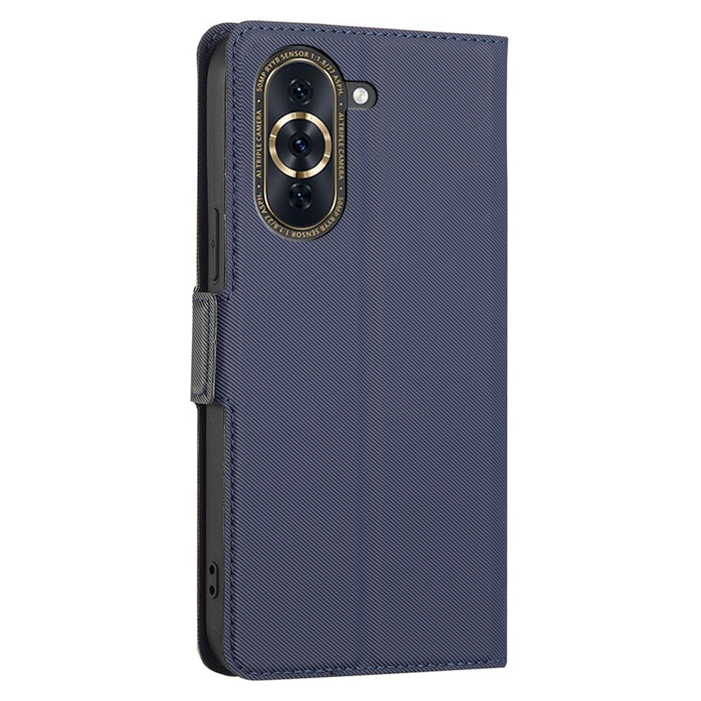 For Huawei nova 10 Pro 4G Ultra-thin Anti-fall Twill Texture Phone Flip Case Full Protection PU Leather+TPU Cellphone Cover Stand Card Holder