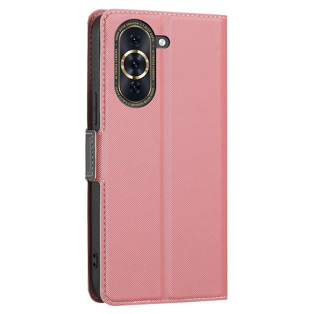 For Huawei nova 10 Pro 4G Ultra-thin Anti-fall Twill Texture Phone Flip Case Full Protection PU Leather+TPU Cellphone Cover Stand Card Holder