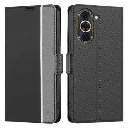 For Huawei nova 10 Pro 4G Ultra-thin Anti-fall Twill Texture Phone Flip Case Full Protection PU Leather+TPU Cellphone Cover Stand Card Holder