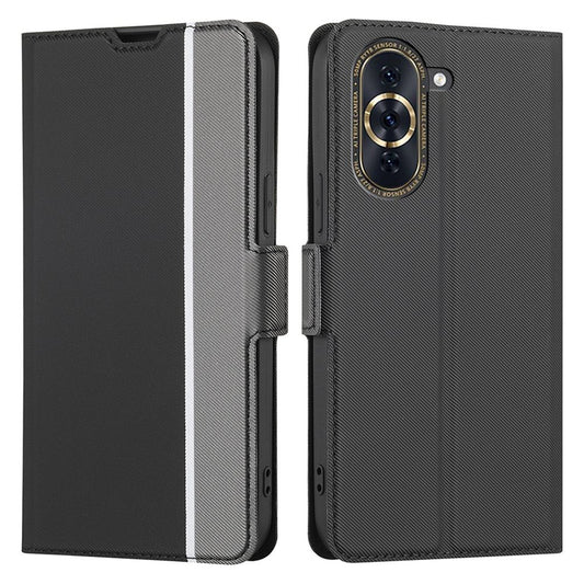 For Huawei nova 10 Pro 4G Ultra-thin Anti-fall Twill Texture Phone Flip Case Full Protection PU Leather+TPU Cellphone Cover Stand Card Holder